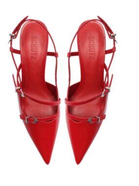Schutz Stacy Pump - 8.5 / Red / Facine Box